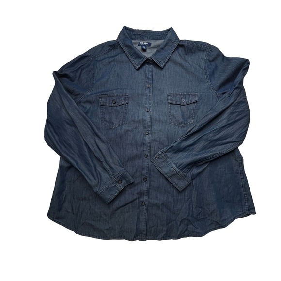 Old Navy Other - Old Navy Shirt MENS XXL Blue Denim Button Down Heavyweight Workwear 386243-05-1